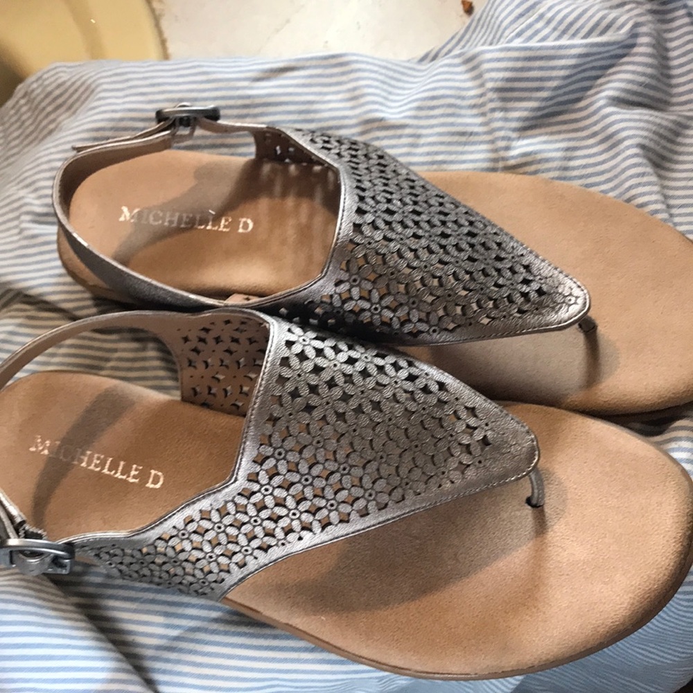Silvery Bronzy Sandals